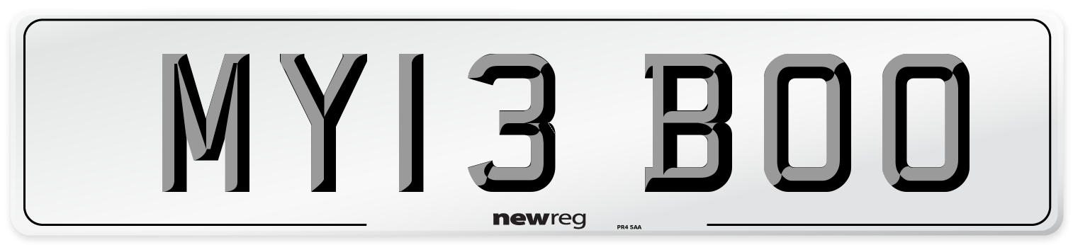 MY13 BOO Number Plate from New Reg